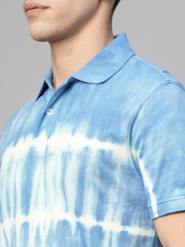 Men's Blue Cotton Regular Fit Tshirt