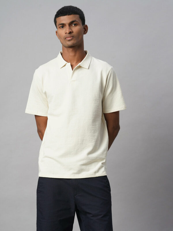 Men's Natural Cotton Elastane Regular Fit Tshirt