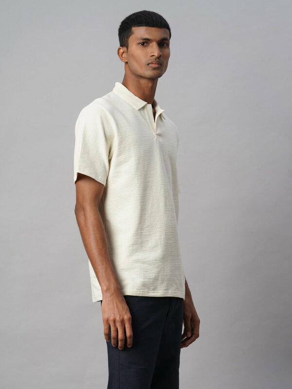 Men's Natural Cotton Elastane Regular Fit Tshirt