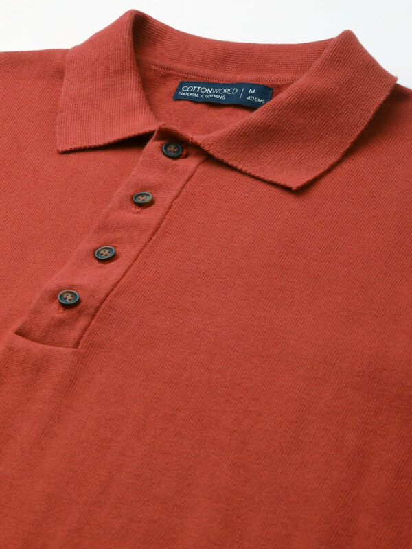 Men's Red 100% Cotton Regular Fit Tshirt