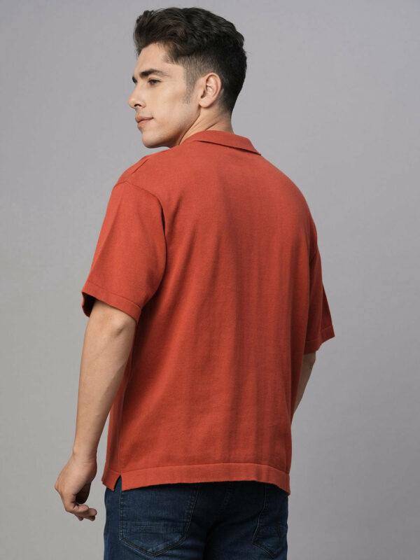 Men's Red 100% Cotton Regular Fit Tshirt
