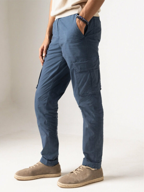 Mens 100% Cotton Cargo Pants Navy